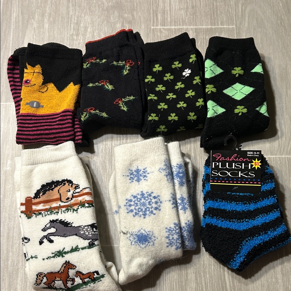 Colorful Patterned Women's novelty Socks Set - Picture 14 of 14